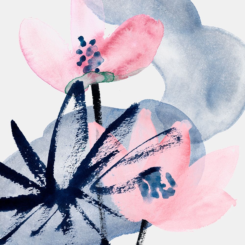Wall Art Painting id:302452, Name: Pink Water Lilies I, Artist: Wang, Melissa