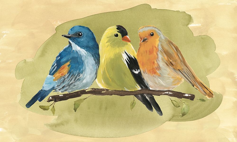Wall Art Painting id:313029, Name: Bird Perch I, Artist: Warren, Annie