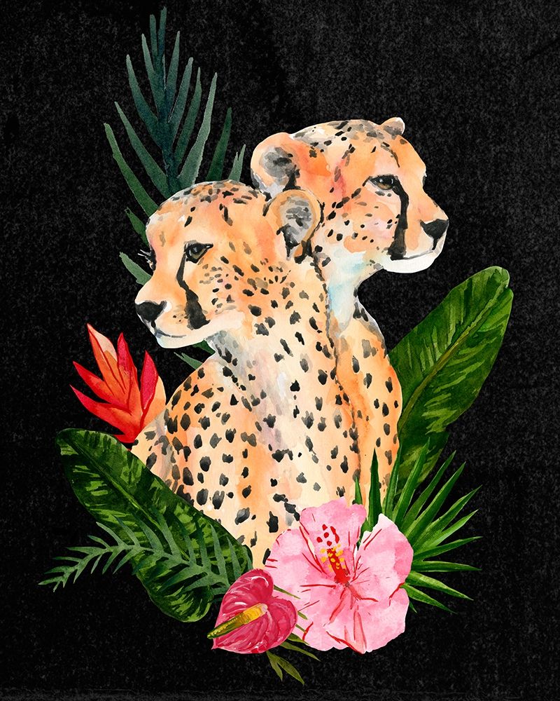 Wall Art Painting id:313423, Name: Cheetah Bouquet II, Artist: Warren, Annie