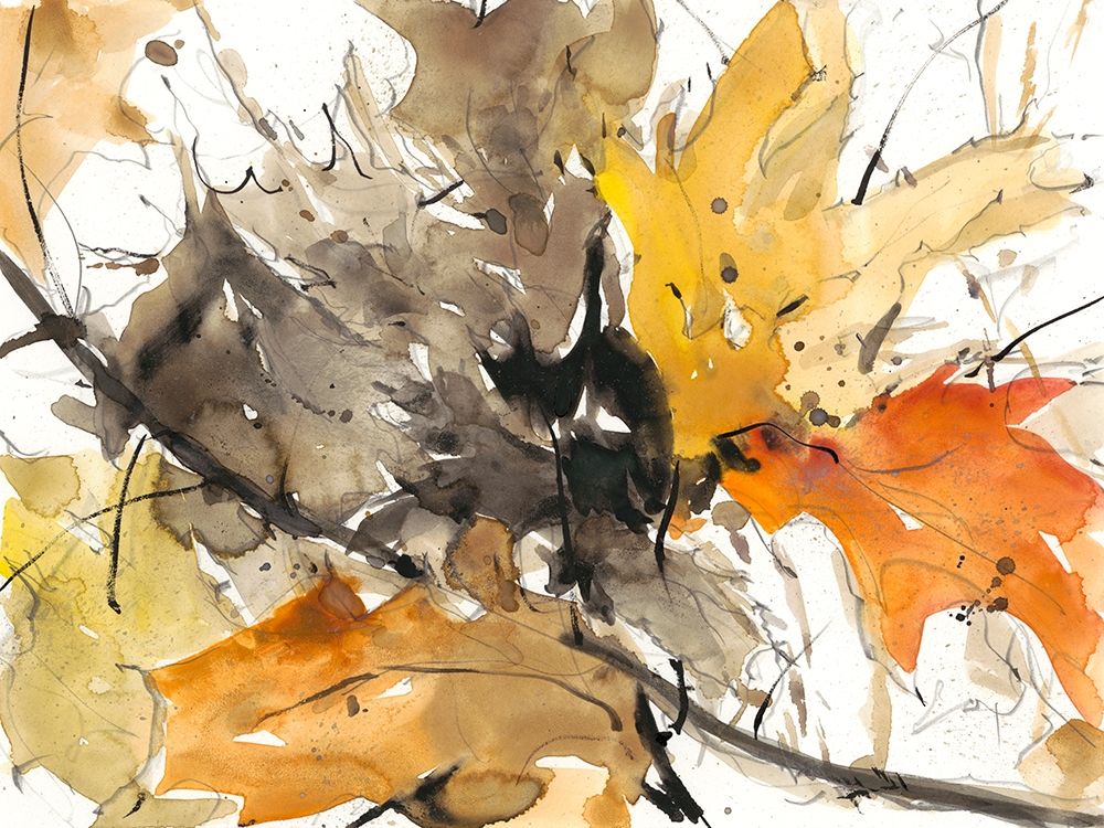 Wall Art Painting id:329259, Name: Watercolor Autumn Leaves II, Artist: Dixon, Samuel