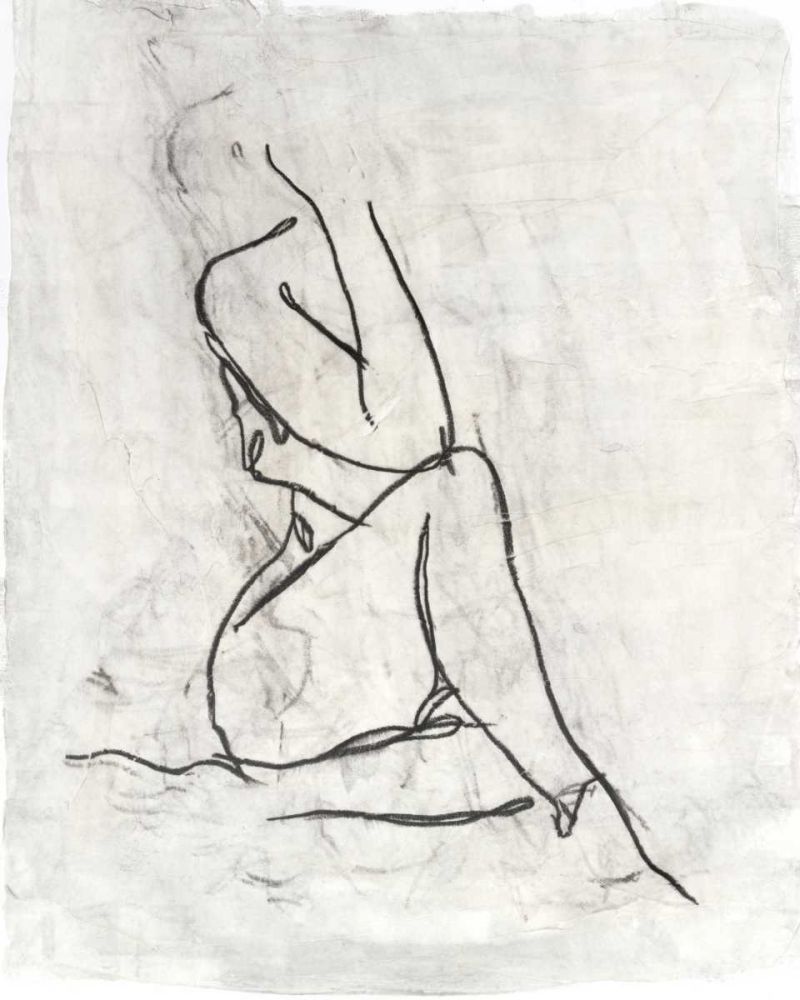 Wall Art Painting id:328552, Name: Embellished Nude Contour Sketch I, Artist: Harper, Ethan