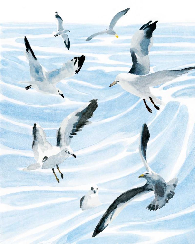 Wall Art Painting id:328962, Name: Seagull Soiree II, Artist: Warren, Annie