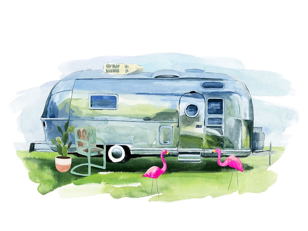 Wall Art Painting id:341074, Name: Happy Camper I, Artist: Warren, Annie