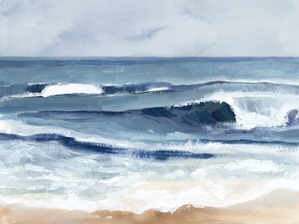 Wall Art Painting id:383973, Name: Surf Spray I, Artist: Barnes, Victoria