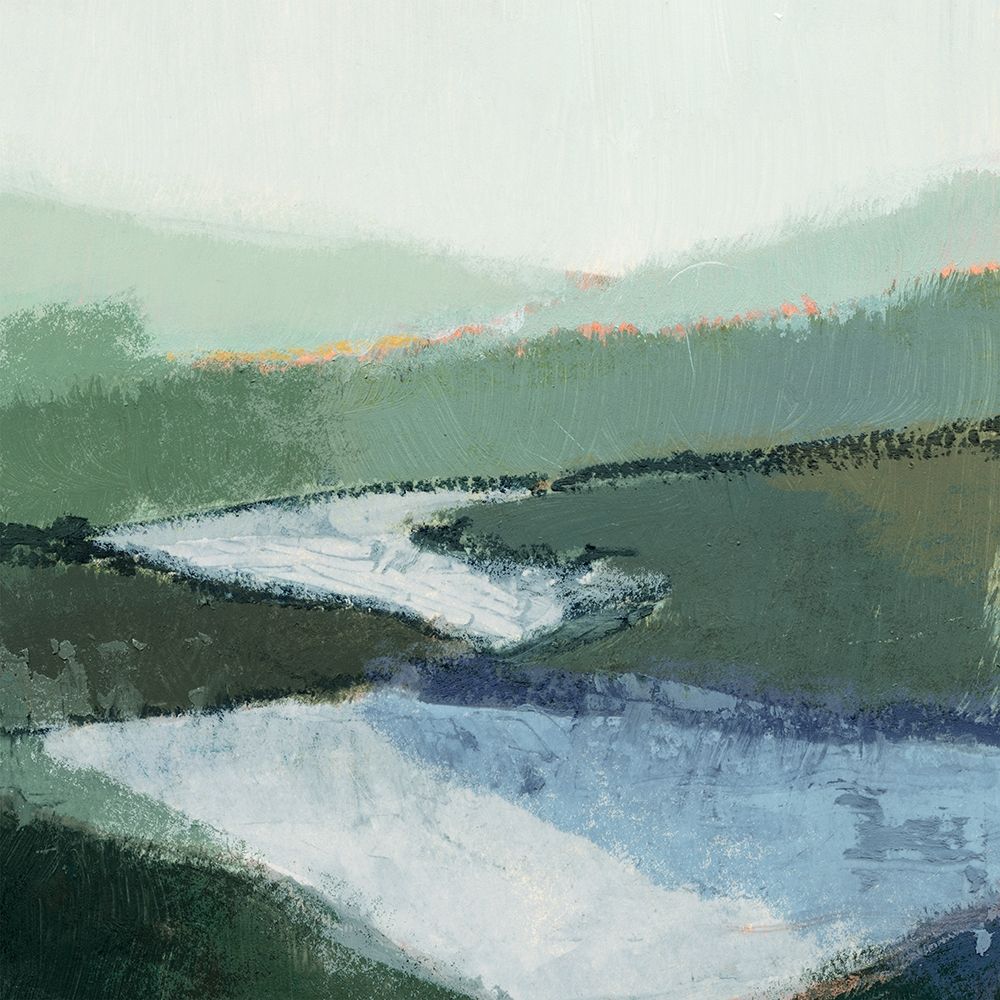 Wall Art Painting id:419576, Name: Riverbend Landscape II, Artist: Barnes, Victoria