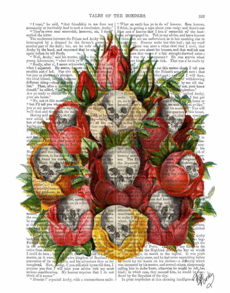 Wall Art Painting id:67745, Name: Bouquet of Skulls, Artist: Fab Funky