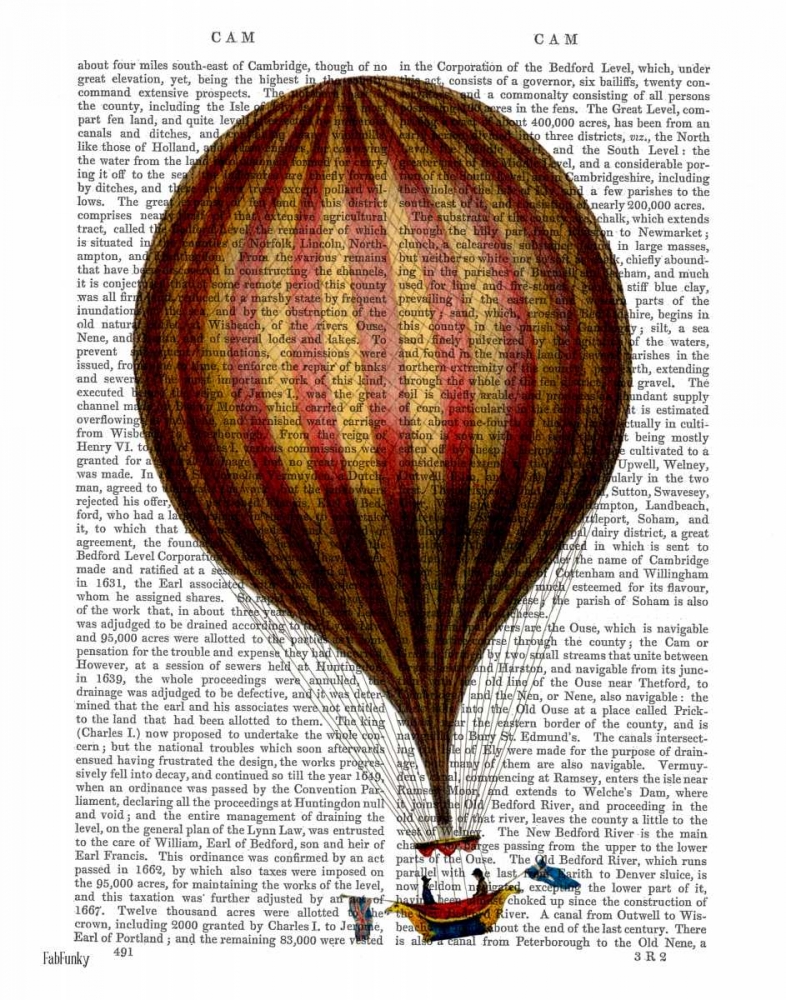 Wall Art Painting id:67862, Name: Royal Nassau Balloon Hot Air Balloon, Artist: Fab Funky