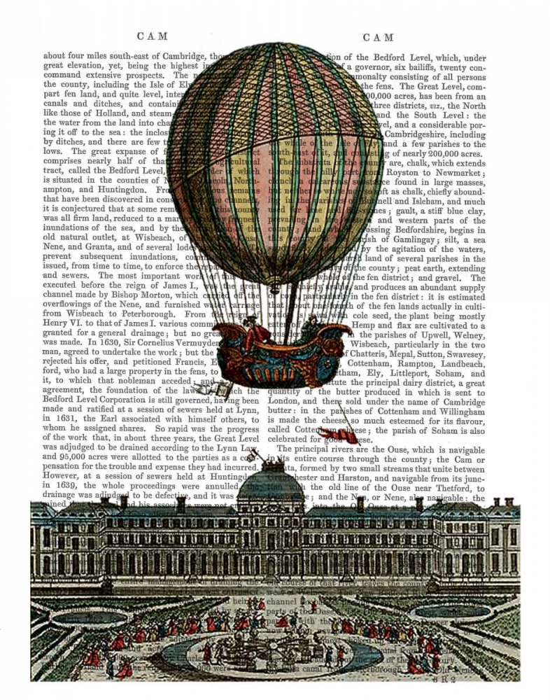 Wall Art Painting id:67868, Name: Airship Over City, Artist: Fab Funky