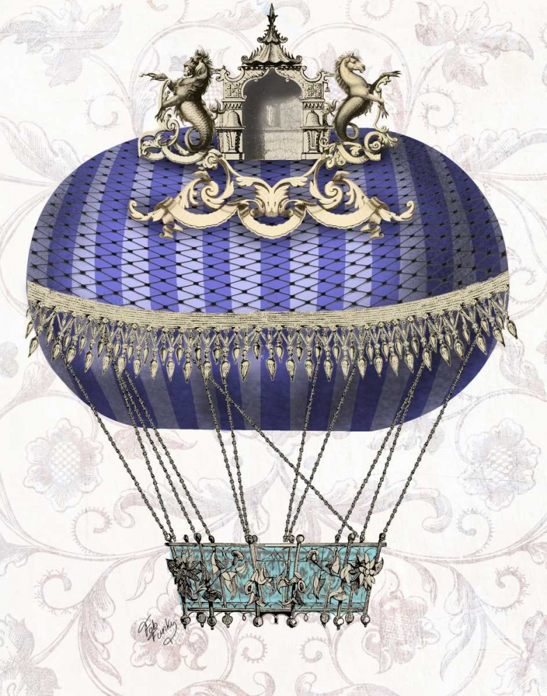 Wall Art Painting id:67933, Name: Baroque Balloon With Temple, Artist: Fab Funky