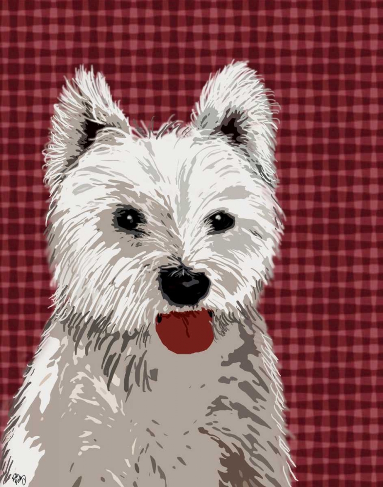 Wall Art Painting id:98979, Name: West Highland Terrier Plain, Artist: Fab Funky