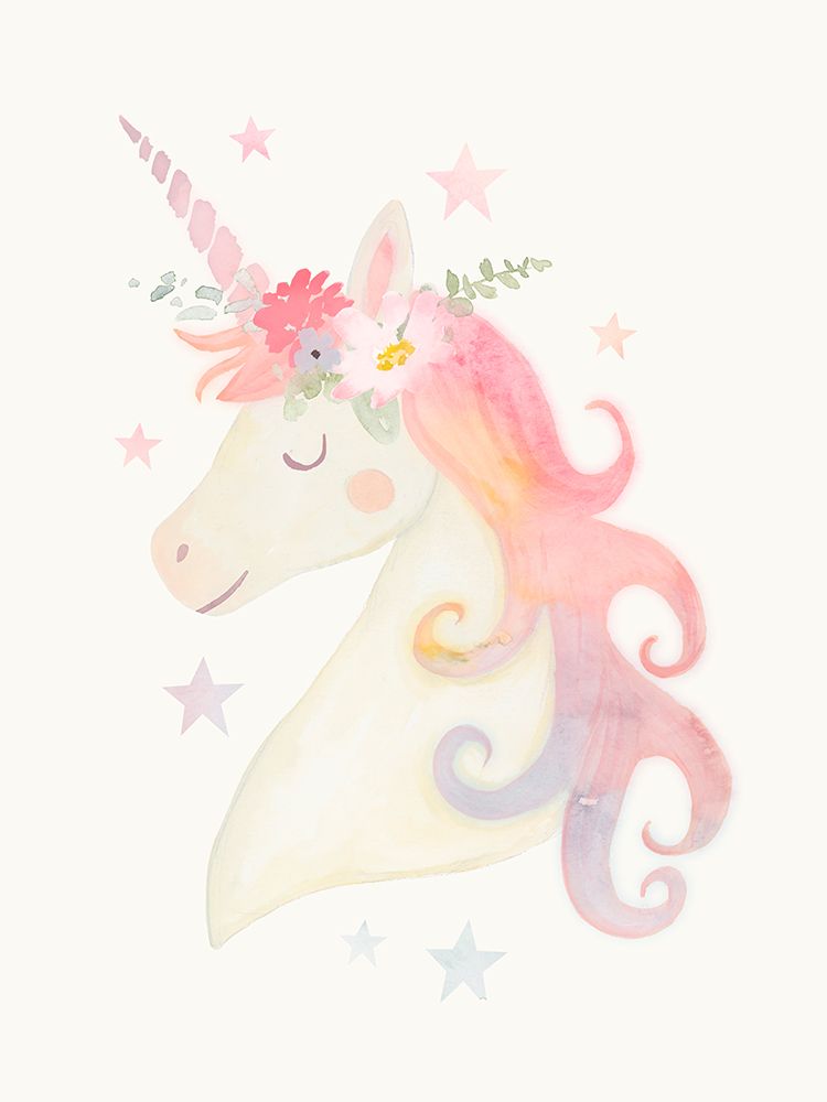 Wall Art Painting id:477746, Name: Sweet Unicorn I, Artist: Barnes, Victoria