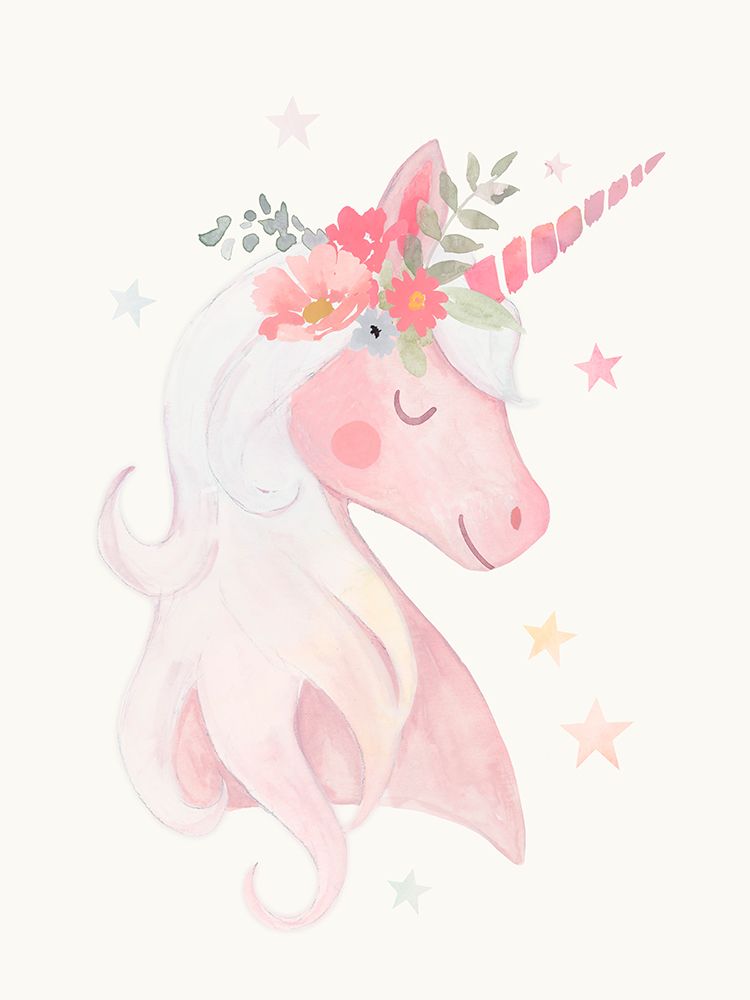 Wall Art Painting id:477747, Name: Sweet Unicorn II, Artist: Barnes, Victoria