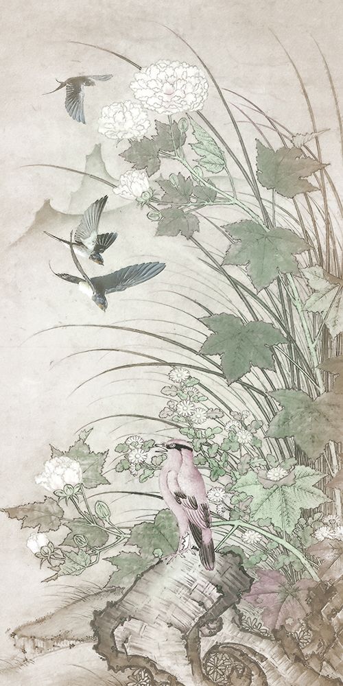 Wall Art Painting id:534282, Name: Chinoiserie Panel I, Artist: Hunziker, Steve