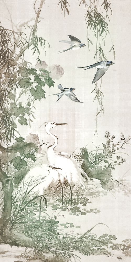 Wall Art Painting id:534283, Name: Chinoiserie Panel II, Artist: Hunziker, Steve