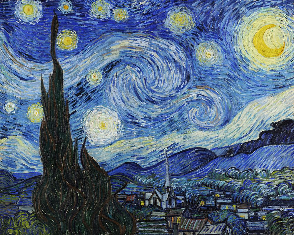 Wall Art Painting id:535121, Name: Starry Night, Artist: Van Gogh, Vincent