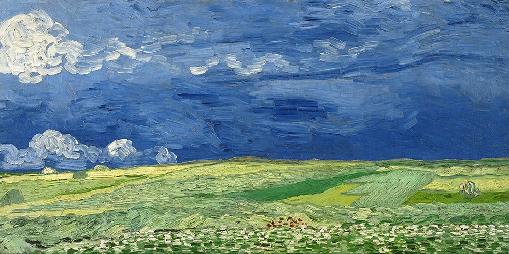 Wall Art Painting id:535130, Name: Wheatfield under thunderclouds, Artist: Van Gogh, Vincent