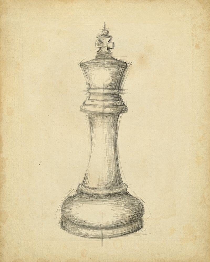Wall Art Painting id:210735, Name: Antique Chess I, Artist: Harper, Ethan