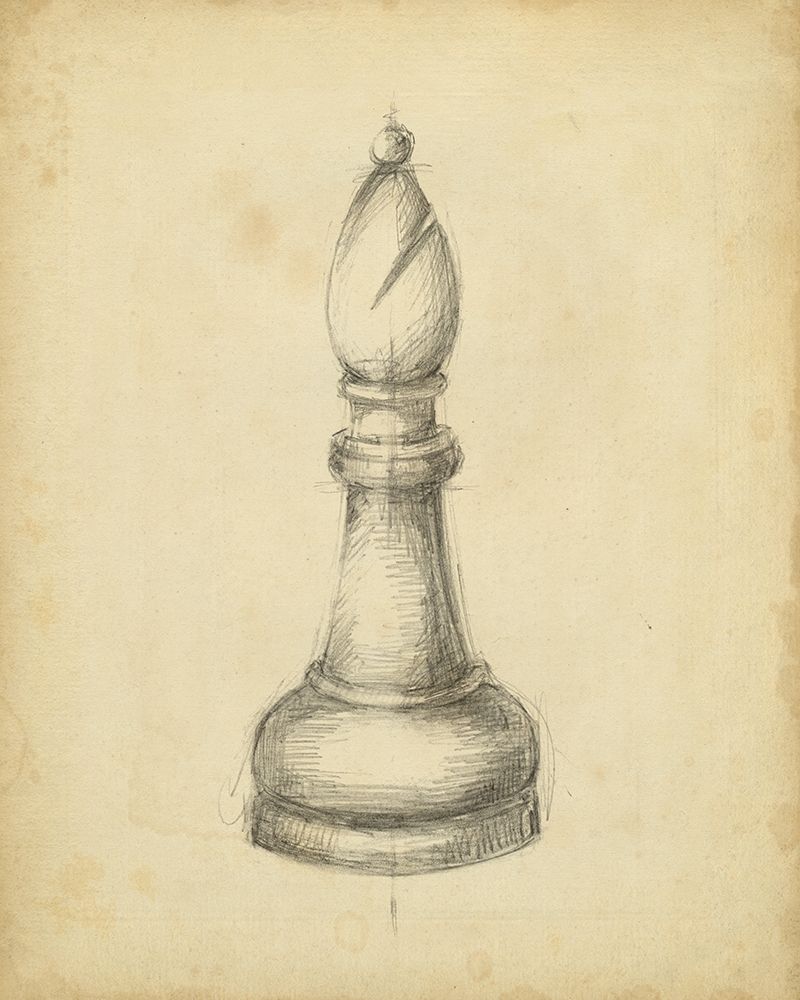 Wall Art Painting id:210736, Name: Antique Chess II, Artist: Harper, Ethan