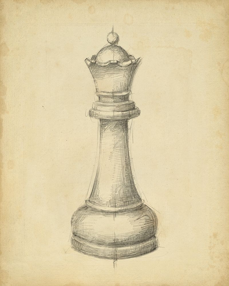 Wall Art Painting id:210737, Name: Antique Chess III, Artist: Harper, Ethan