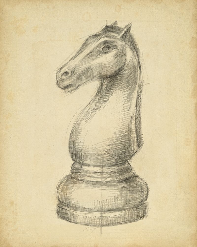 Wall Art Painting id:210738, Name: Antique Chess IV, Artist: Harper, Ethan