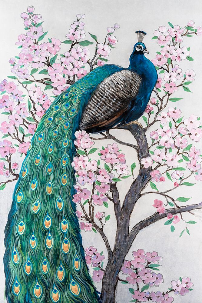 Wall Art Painting id:598629, Name: Peacock and Blossom II, Artist: OToole, Tim