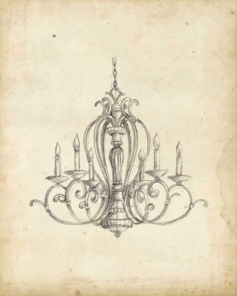 Wall Art Painting id:120262, Name: Classical Chandelier I, Artist: Harper, Ethan