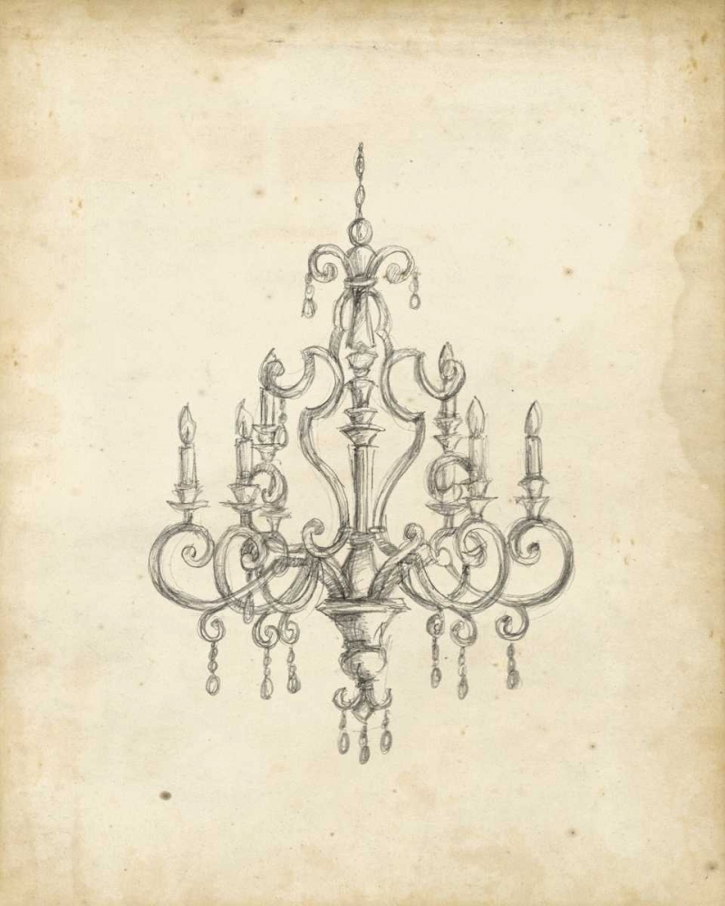 Wall Art Painting id:120264, Name: Classical Chandelier III, Artist: Harper, Ethan