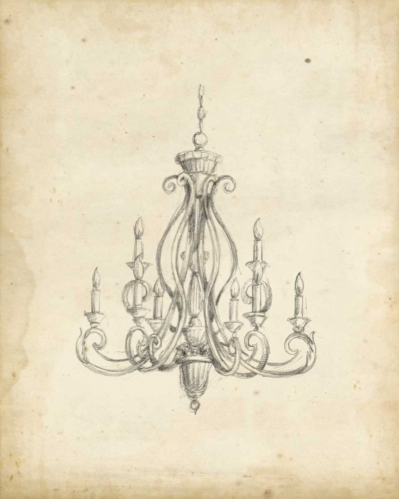 Wall Art Painting id:120265, Name: Classical Chandelier IV, Artist: Harper, Ethan