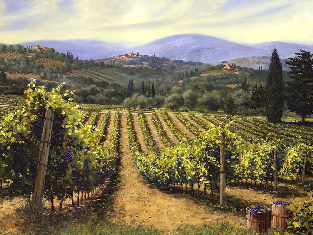 Wall Art Painting id:234453, Name: Tuscany Vines, Artist: Swanson, Michael