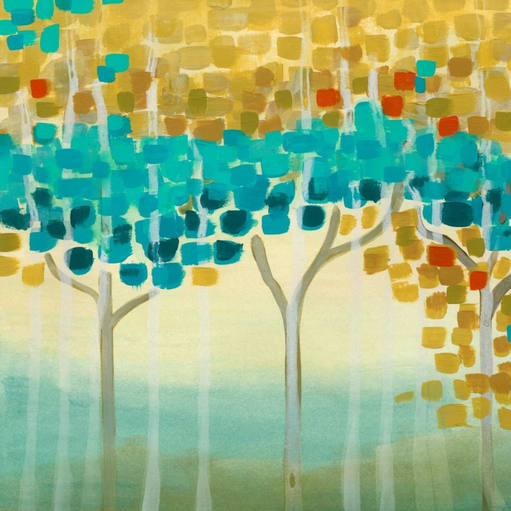 Wall Art Painting id:34432, Name: Forest Mosaic II, Artist: Vess, June Erica