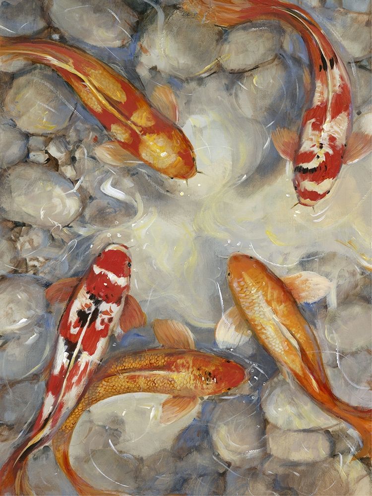 Wall Art Painting id:226762, Name: Custom Vibrant Koi I (ASH), Artist: OToole, Tim