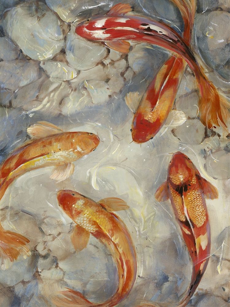 Wall Art Painting id:226763, Name: Custom Vibrant Koi II (ASH), Artist: OToole, Tim