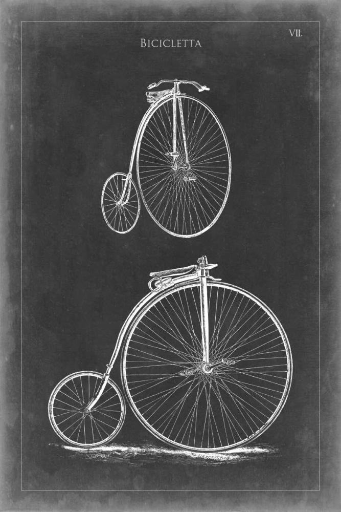 Wall Art Painting id:175527, Name: Vintage Bicycles II, Artist: Vision Studio