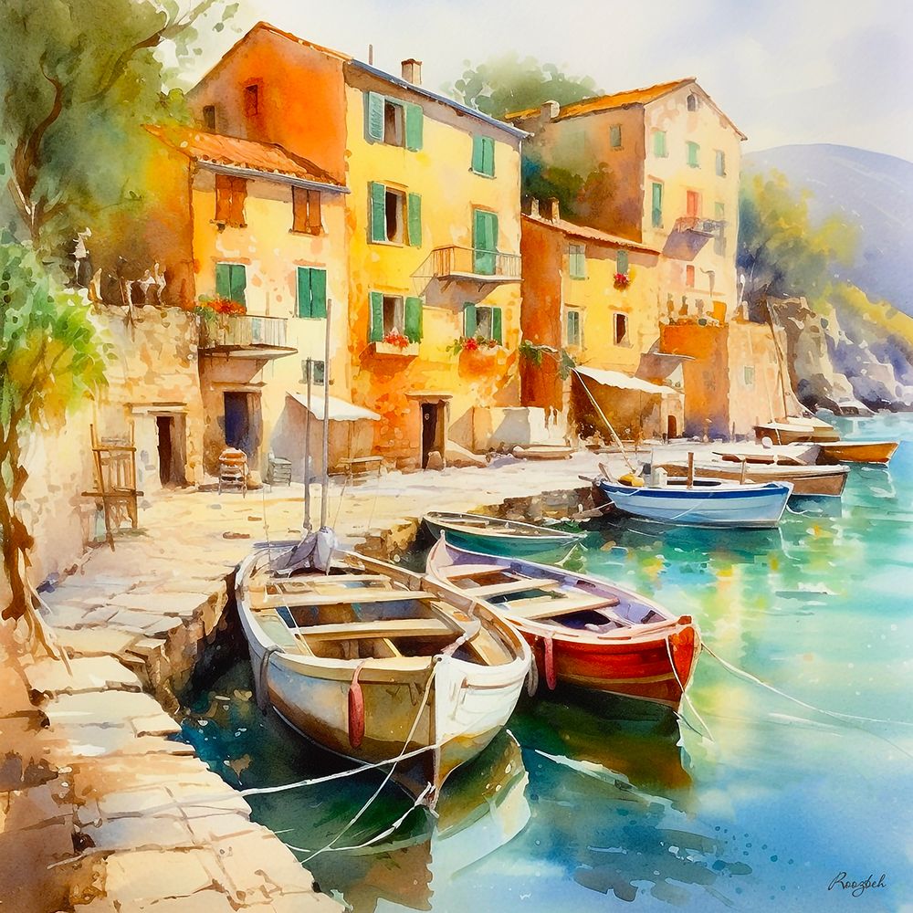 Art Print: By the Mediterranean Sea I