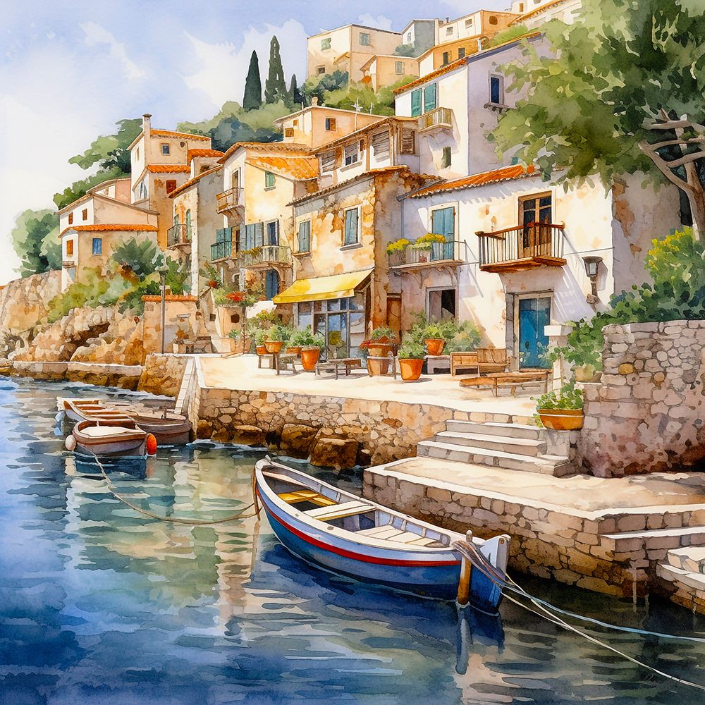 Art Print: By the Mediterranean Sea II