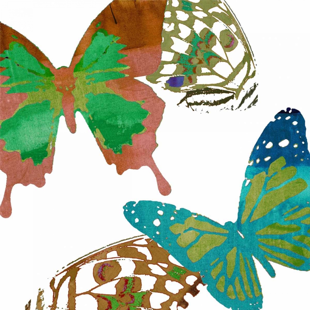 Wall Art Painting id:38205, Name: Scattered Butterflies I, Artist: Jasper, Sisa