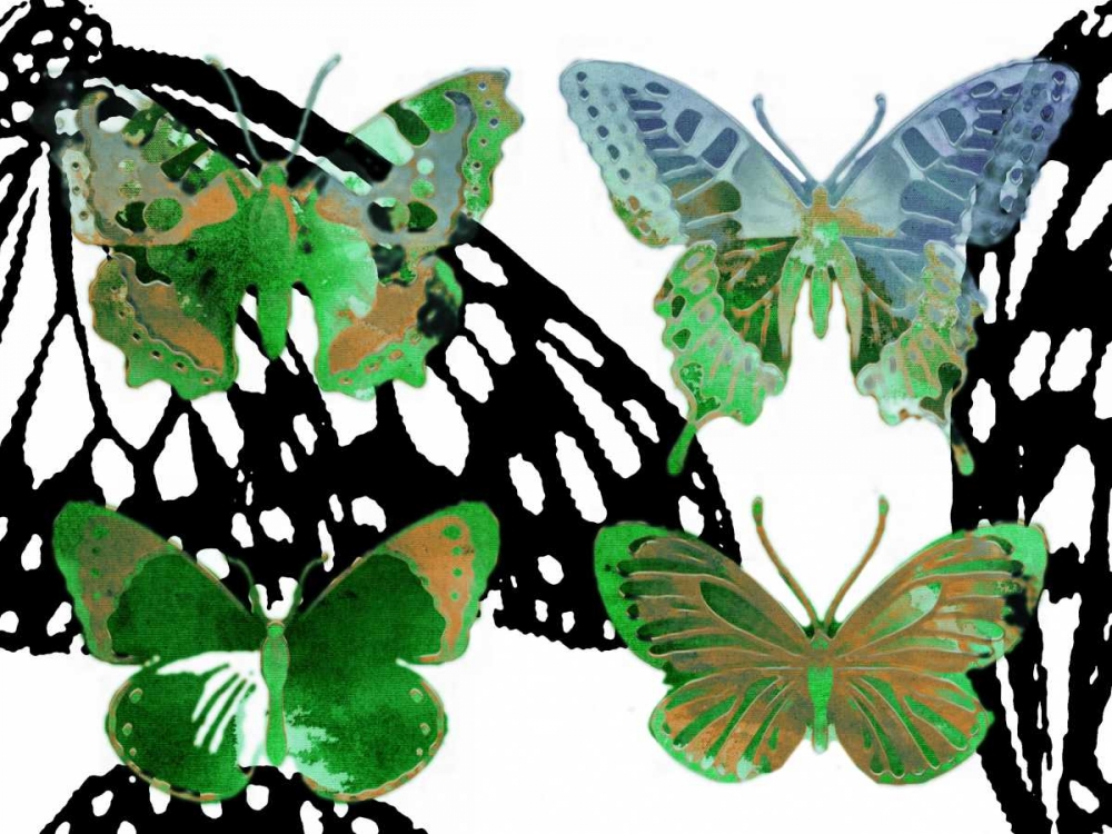 Wall Art Painting id:38211, Name: Layered Butterflies V, Artist: Jasper, Sisa