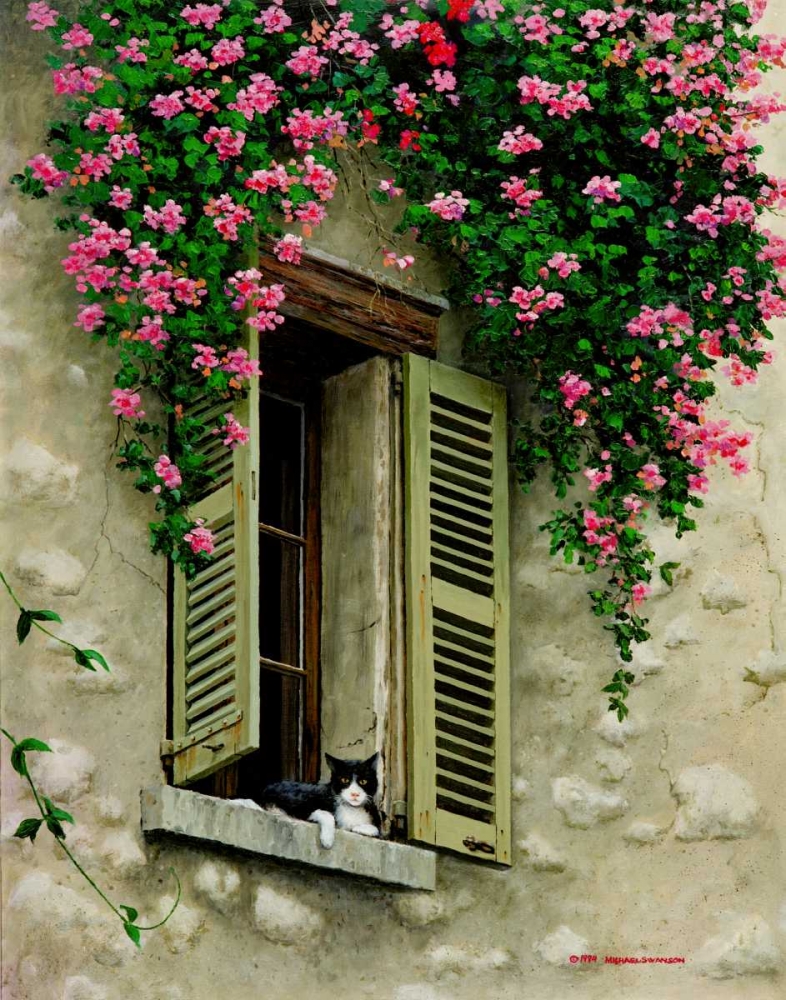 Wall Art Painting id:126529, Name: Le Chat, Artist: Swanson, Michael