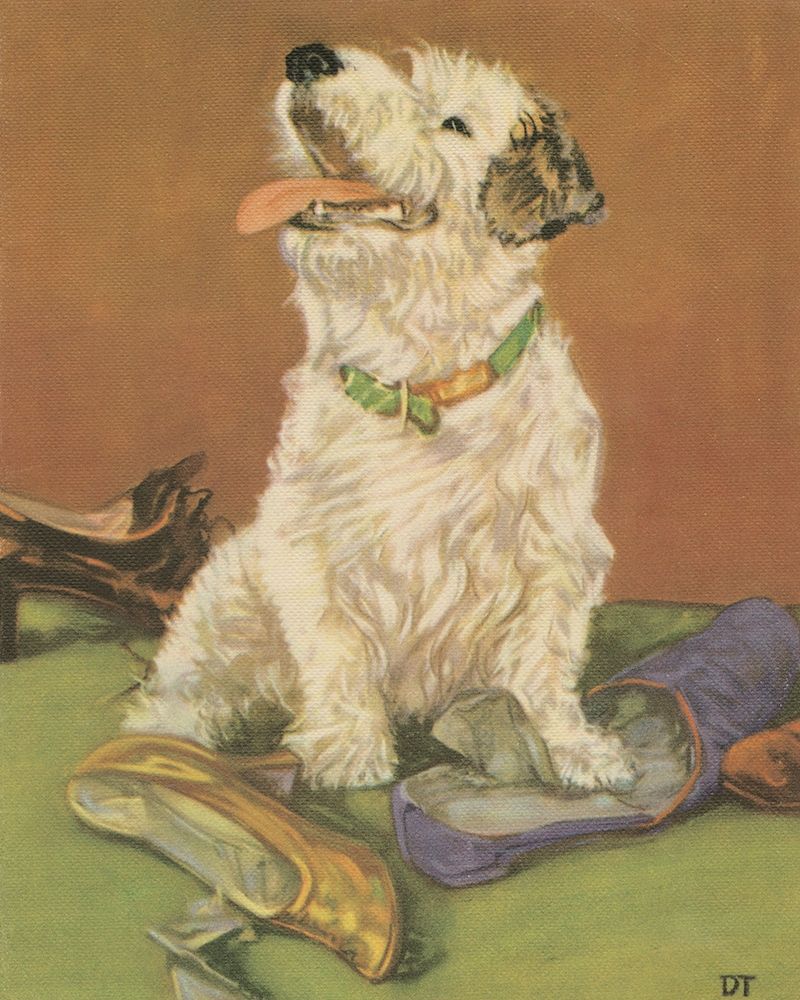Wall Art Painting id:234944, Name: Terrier Trouble III, Artist: Unknown