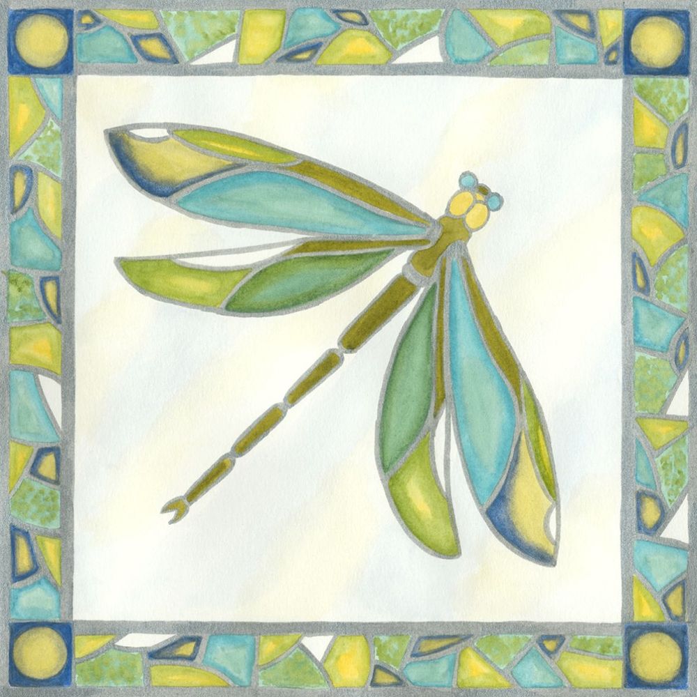 Wall Art Painting id:234983, Name: Mini Luminous Dragonfly II, Artist: Lam, Vanna