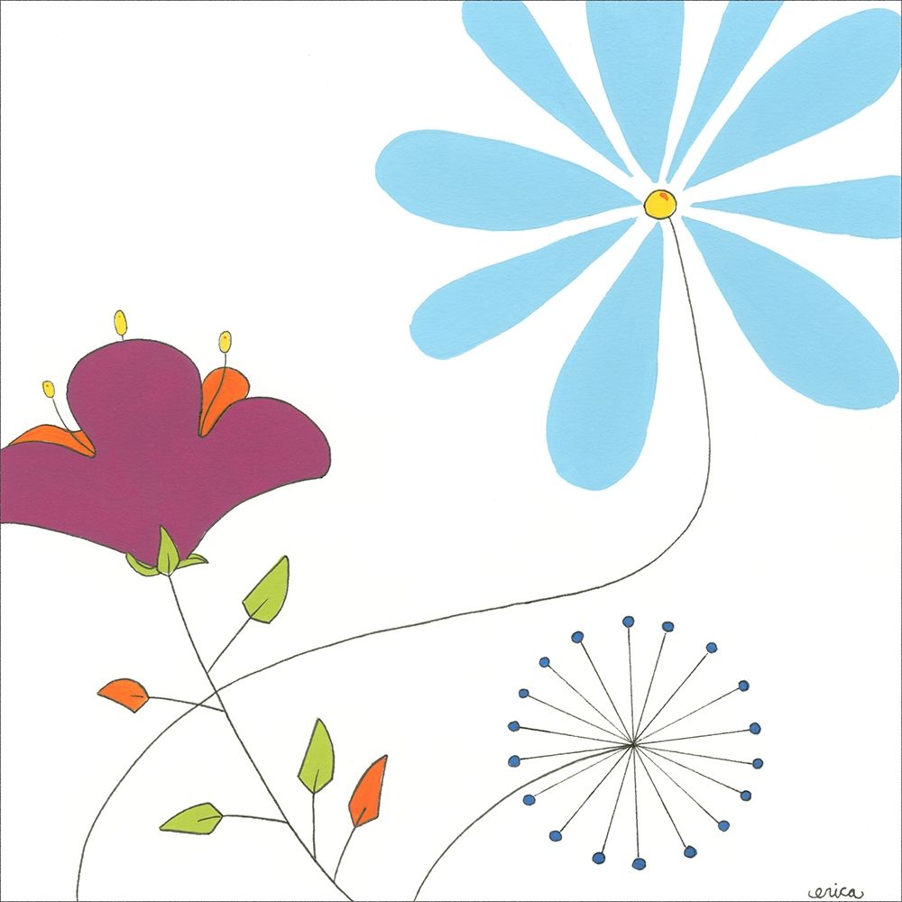 Wall Art Painting id:235486, Name: Playful Blooms II, Artist: Vess, June Erica