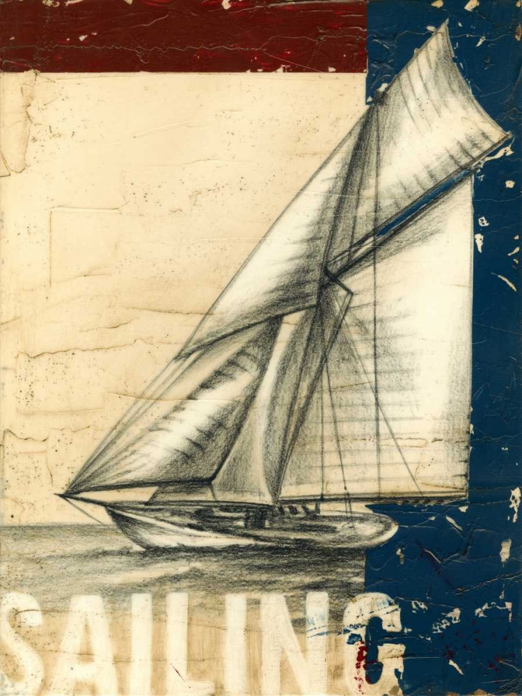 Wall Art Painting id:73100, Name: Vintage Tradewinds I, Artist: Harper, Ethan