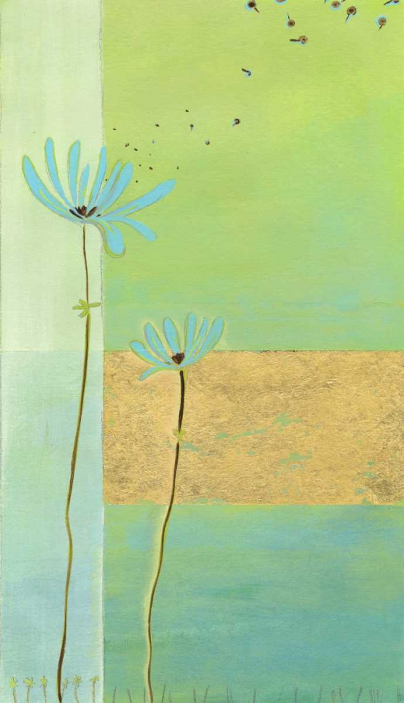 Wall Art Painting id:34748, Name: Blue Seedlings I, Artist: Vess, June Erica