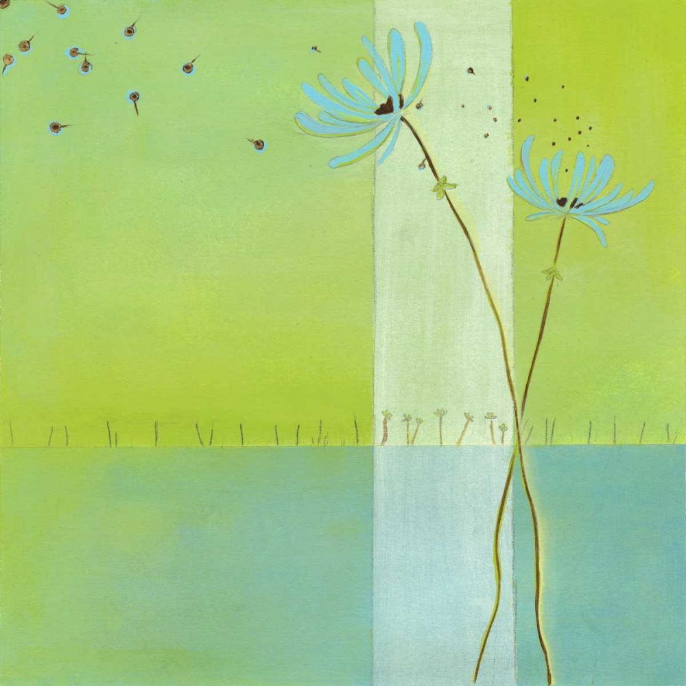 Wall Art Painting id:34751, Name: Blue Seedlings IV, Artist: Vess, June Erica