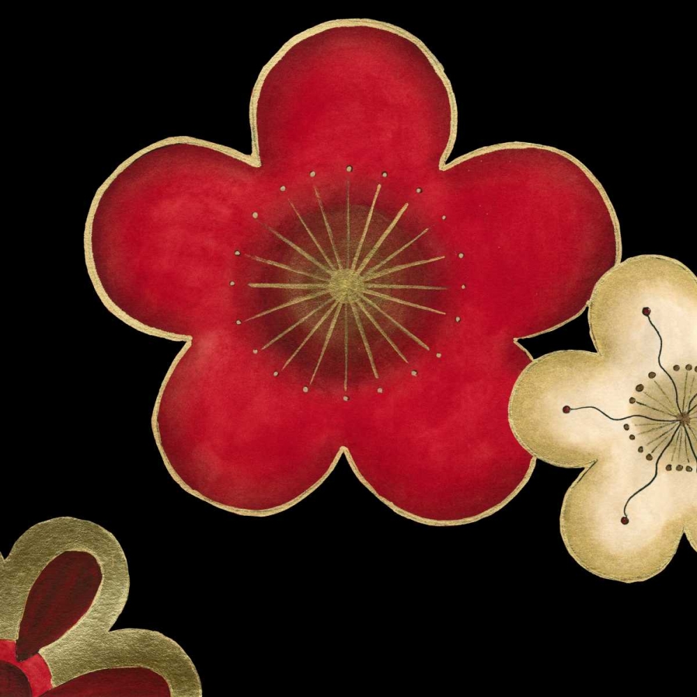 Wall Art Painting id:34761, Name: Pop Blossoms in Red II, Artist: Vess, June Erica
