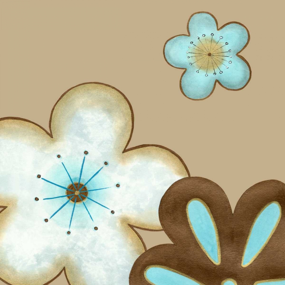 Wall Art Painting id:34764, Name: Pop Blossoms in Blue I, Artist: Vess, June Erica