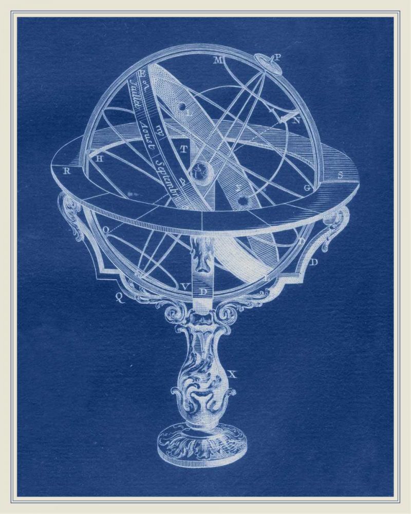 Wall Art Painting id:236817, Name: Armillary Sphere II, Artist: Vision Studio