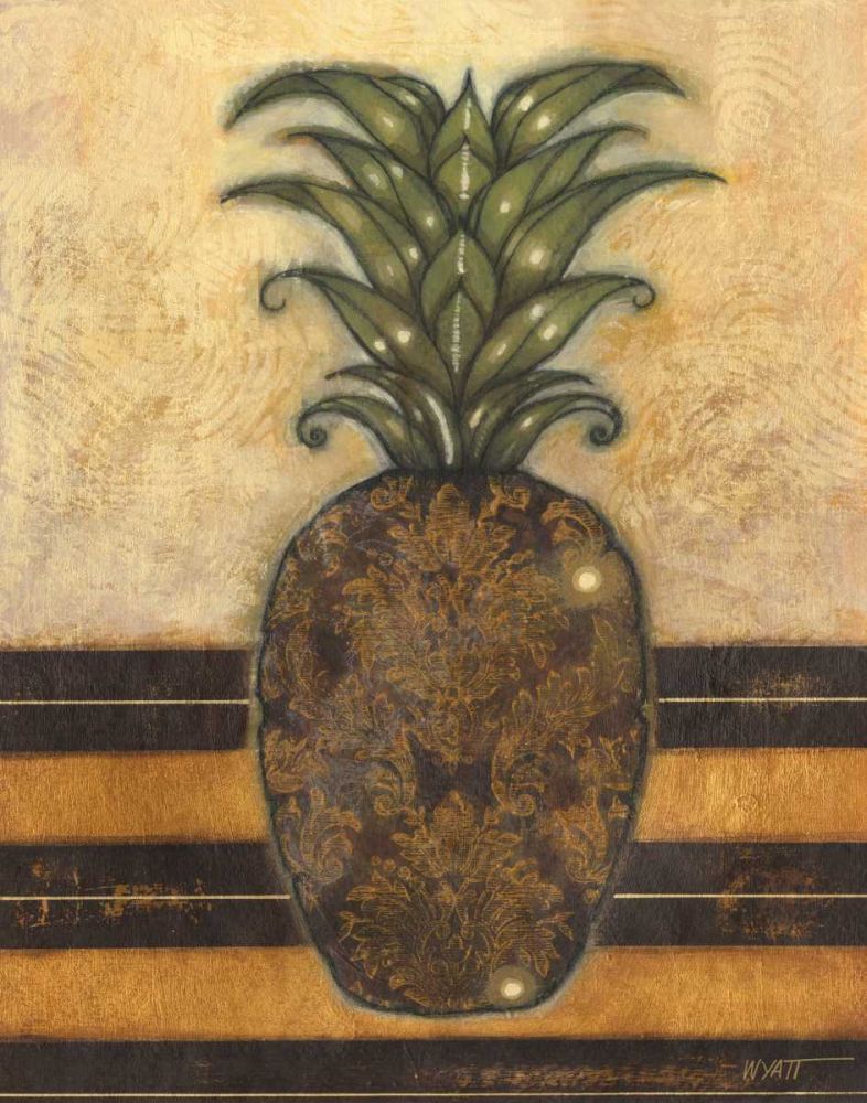 Wall Art Painting id:236863, Name: Regal Pineapple II, Artist: Wyatt Jr., Norman