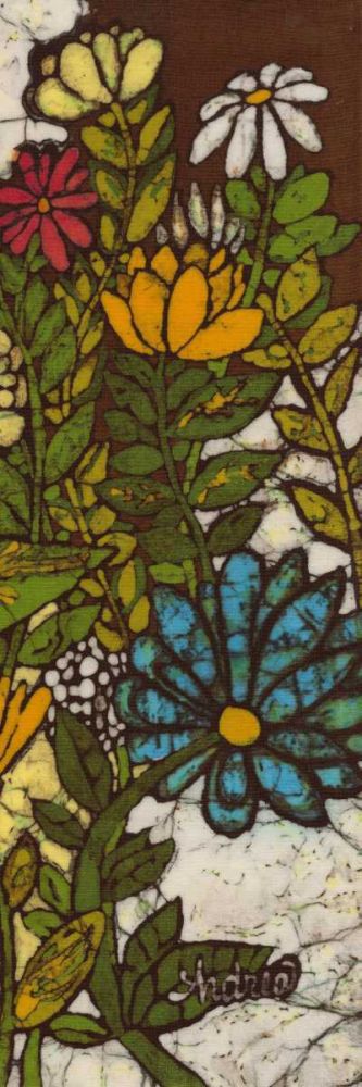 Wall Art Painting id:237062, Name: Batik Flower Panel II, Artist: Davis, Andrea