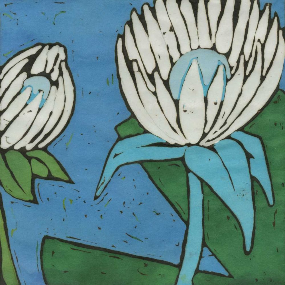 Wall Art Painting id:237079, Name: Turquoise Batik Botanical IV, Artist: Davis, Andrea